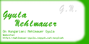 gyula mehlmauer business card